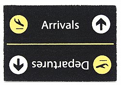 Dørmåtte - Airport (svart)