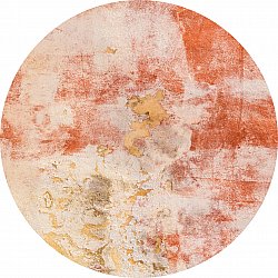 Rundt tæppe - Periana (lyserød/multi)