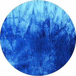 Rundt tæppe - Cargese (blå)