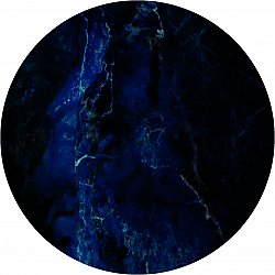 Rundt tæppe - Zuani (mørkeblå)