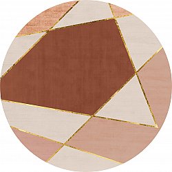Runde tæpper - Jade (beige/lyserød)