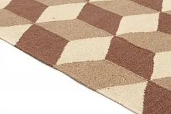 Uldtæppe - Floriáda (beige/brun)