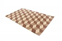 Uldtæppe - Floriáda (beige/brun)