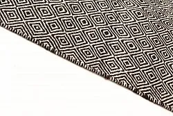 Uldtæppe - Varella (sort/hvid)