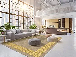 Wilton-tæppe - Myra (beige/gul)