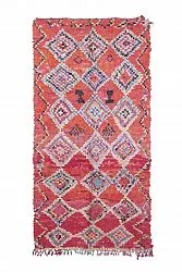 Marokkansk berber tæppe Boucherouite 260 x 130 cm