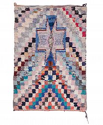 Marokkansk berber tæppe Boucherouite 200 x 135 cm