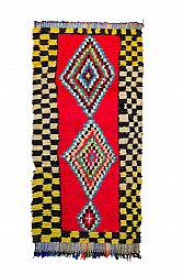 Marokkansk berber tæppe Boucherouite 120 x 275 cm