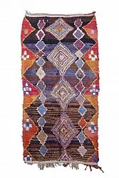 Marokkansk berber tæppe Boucherouite 285 x 145 cm
