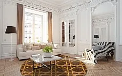 Rundt tæppe - Pachino (brun/guld)