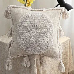 Pudebetræk - Boho Tassels (offwhite)