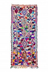 Marokkansk berber tæppe Boucherouite 280 x 120 cm