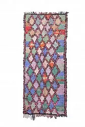 Marokkansk berber tæppe Boucherouite 245 x 100 cm