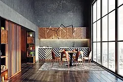 Wilton-tæppe - Javis (blå/multi)