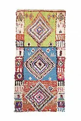 Marokkansk berber tæppe Boucherouite 205 x 100 cm
