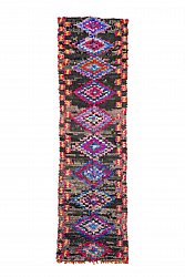 Marokkansk berber tæppe Boucherouite 305 x 85 cm