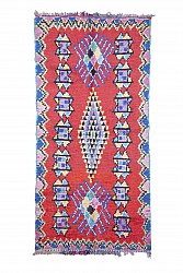 Marokkansk berber tæppe Boucherouite 290 x 140 cm