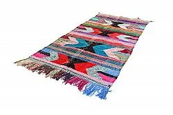 Marokkansk berber tæppe Boucherouite 135 x 270 cm