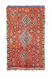 Marokkansk berber tæppe Boucherouite 245 x 140 cm