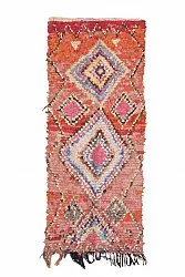 Marokkansk berber tæppe Boucherouite 245 x 105 cm