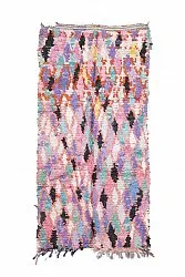 Marokkansk berber tæppe Boucherouite 220 x 105 cm