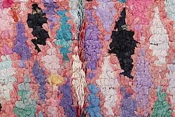 Marokkansk berber tæppe Boucherouite 220 x 105 cm