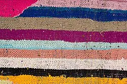 Marokkansk berber tæppe Boucherouite 135 x 260 cm