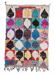 Marokkansk berber tæppe Boucherouite 210 x 130 cm
