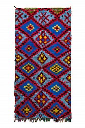 Marokkansk berber tæppe Boucherouite 120 x 240 cm