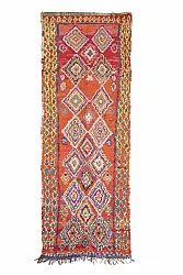 Marokkansk berber tæppe Boucherouite 285 x 100 cm