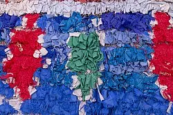 Marokkansk berber tæppe Boucherouite 215 x 140 cm