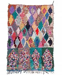 Marokkansk berber tæppe Boucherouite 205 x 140 cm