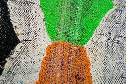 Marokkansk berber tæppe Boucherouite 135 x 145 cm