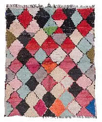 Marokkansk berber tæppe Boucherouite 150 x 120 cm