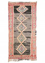 Marokkansk berber tæppe Boucherouite 225 x 105 cm