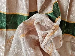 Gardin - Padova (grøn/hvid/guld)