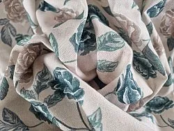 Gardiner - Bomuldsgardin Wreath (blå)