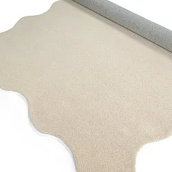 Bølget uldtæppe - Diu Hand Tufted Wool Premium (fløde)
