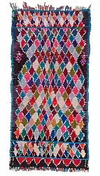 Marokkansk berber tæppe Boucherouite 225 x 105 cm