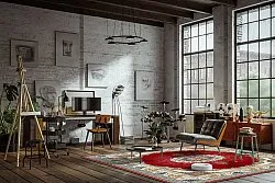 Wilton-tæppe - Lukla (rød)