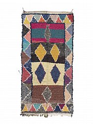 Marokkansk berber tæppe Boucherouite 270 x 130 cm