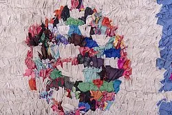 Marokkansk berber tæppe Boucherouite 245 x 130 cm