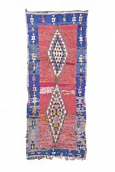 Marokkansk berber tæppe Boucherouite 260 x 105 cm