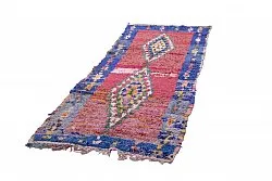 Marokkansk berber tæppe Boucherouite 260 x 105 cm