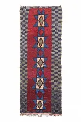 Marokkansk berber tæppe Boucherouite 230 x 85 cm