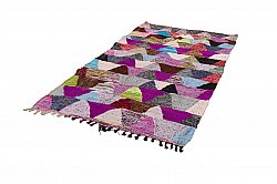 Marokkansk berber tæppe Boucherouite 140 x 250 cm