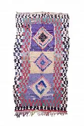 Marokkansk berber tæppe Boucherouite 225 x 125 cm