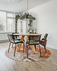 Rundt tæppe - Olivera (brun)