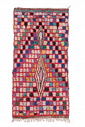 Marokkansk berber tæppe Boucherouite 250 x 125 cm