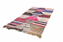 Marokkansk berber tæppe Boucherouite 125 x 260 cm